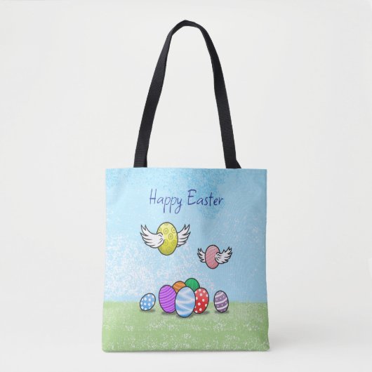 Happy Flying Easter Eggs Tasche (Vorderseite)