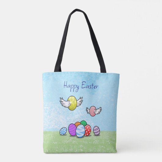 Happy Flying Easter Eggs Tasche (Rückseite)