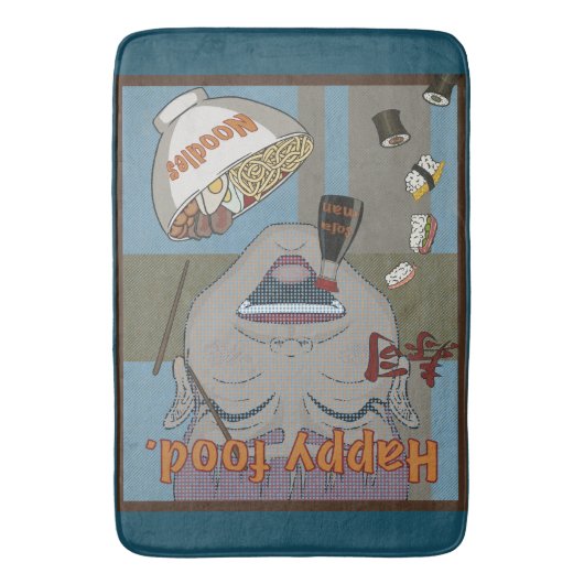 Happy Food Badematte (Vorderseite Vertikal)