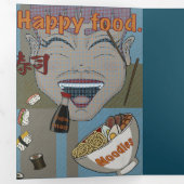 Happy Food Dreifach Gefaltete Einladung (Innen Erste Seite)