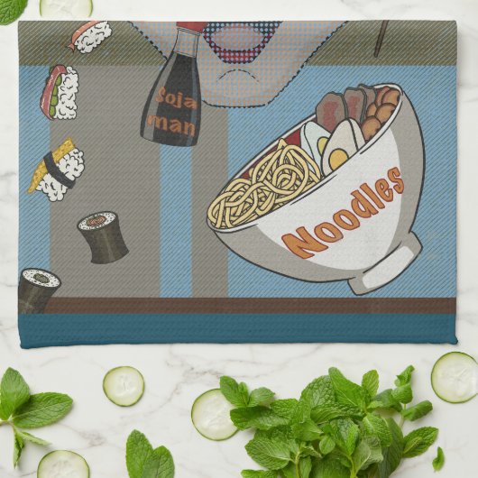 Happy Food Geschirrtuch (Gefaltet)