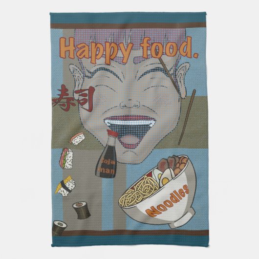 Happy Food Geschirrtuch (Vertikal)