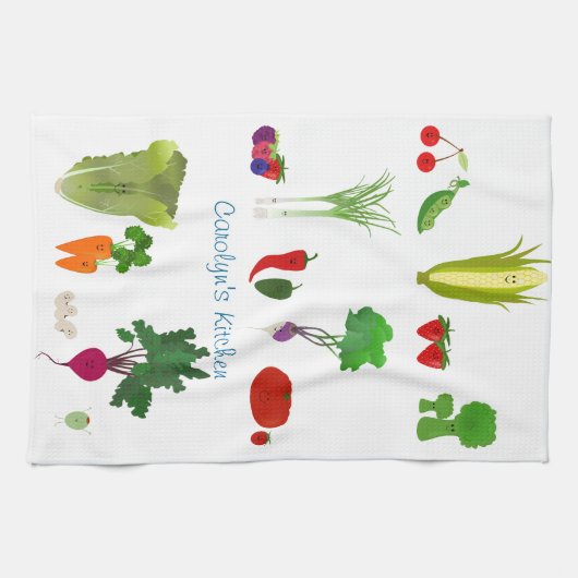 Happy Food Personalisiert Handtuch (Horizontal)