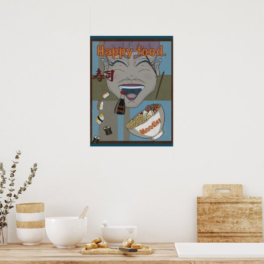 Happy Food Poster (Küche)