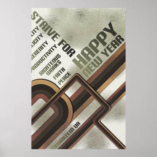 Happy For the Year Checklist Poster (Vorne)