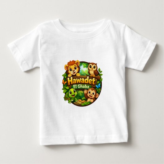 Happy Forest Animals Colorful Kids T-Shirt (Vorderseite)