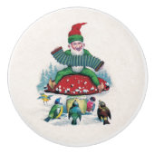 Happy Forest Gnome Keramikknauf (Vorderseite)