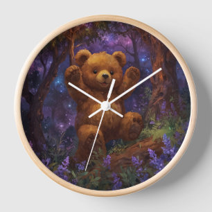 Happy Forest Teddy Bar Art Uhr