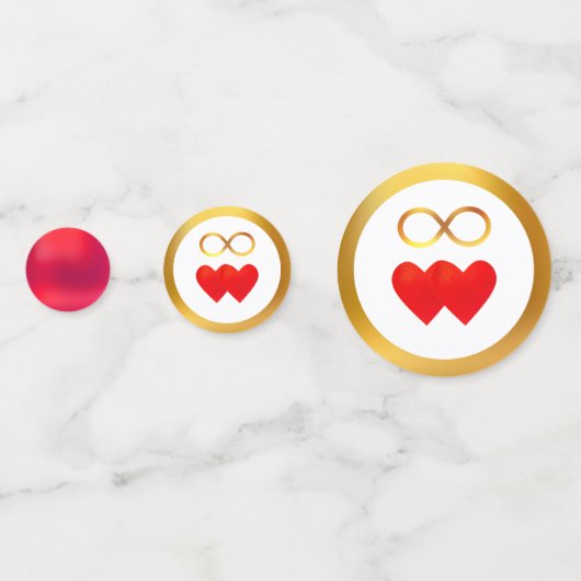 Happy Forever Wedding Jubiläum Konfetti (Rückseiten)