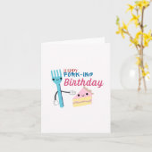 Happy Fork-Ing Puns Birthday Card Karte (Gelbe Blume)