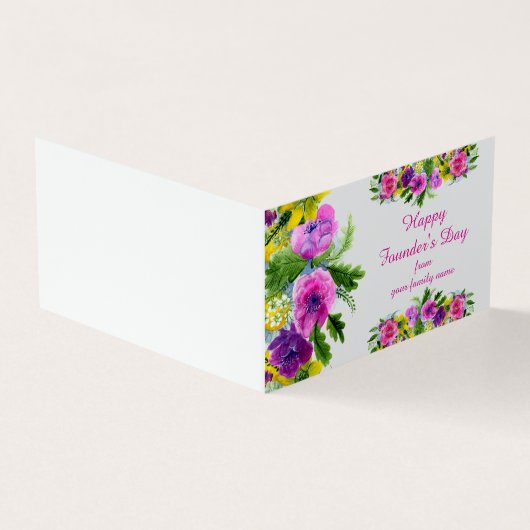 Happy Founder's Day Folding Card (Vorderseite)