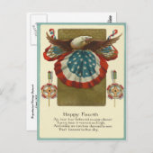 Happy Fourth Postkarte (Vorne/Hinten)