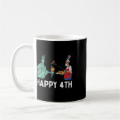 Happy Fourth statue of Liberty Uncle Sam Funny 4. Kaffeetasse (Links)