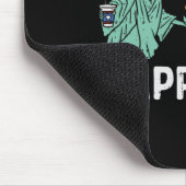 Happy Fourth statue of Liberty Uncle Sam Funny 4. Mousepad (Ecke)
