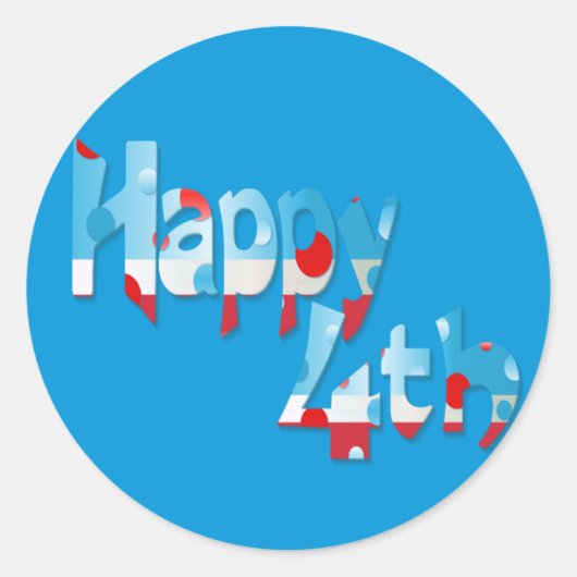 Happy Fourth Stickers (Vorderseite)
