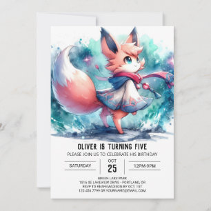 Happy Fox Birthday Einladung
