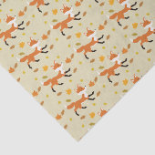 Happy Fox läuft mit Herbst-Blättermuster Seidenpapier (Ausschnitt)