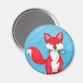 Happy Fox Magnet (Vorderseite/Rückseite)