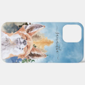 Happy Fox mit dem Namen Watercolor Woodland Case-Mate iPhone Hülle (Hinten (horizontal))