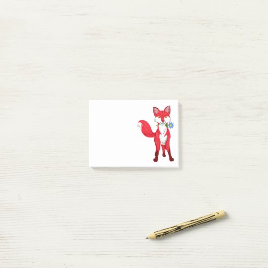 Happy Fox Post-it Klebezettel (Auf Schreibtisch)