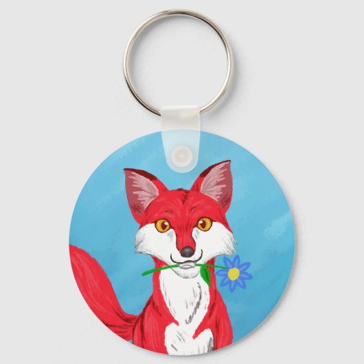Happy Fox Schlüsselanhänger (Vorderseite)