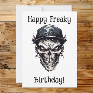 Happy Freaky Birthday Zombie Charakter Feiertagskarte
