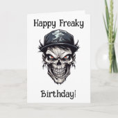 Happy Freaky Birthday Zombie Charakter Karte (Vorderseite)