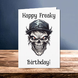 Happy Freaky Birthday Zombie Charakter Karte