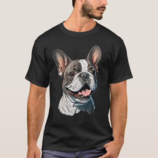 Happy French Bulldog Frenzy for Dog T-Shirt (Vorderseite)