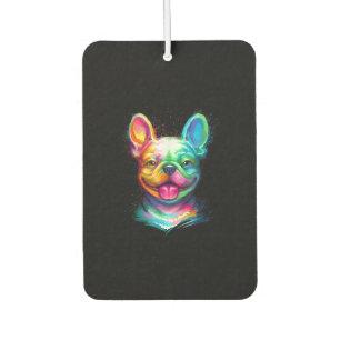 Happy French Bulldog lächelt Gesicht Autolufterfrischer