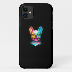 Happy French Bulldog lächelt Gesicht Case-Mate iPhone Hülle