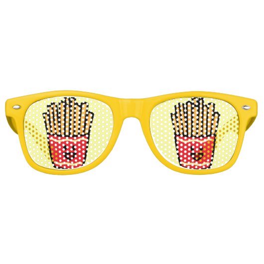 Happy French Fries Partybrille (Vorderseite)