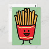 Happy French Fries Postkarte (Vorne/Hinten)