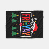 Happy Fri-yay Christmas Teacher Festive Holiday Sc Fleecedecke (Vorderseite (Horizontal))