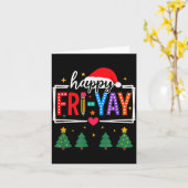 Happy Fri-yay Christmas Teacher Festive Holiday Sc Karte (Gelbe Blume)