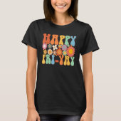 Happy Fri Yay Friday  Fun Teacher Groovy T-Shirt (Vorderseite)