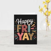Happy Fri-yay Lehrer Fry Yay Freitag Wochenende Fu Karte (Gelbe Blume)