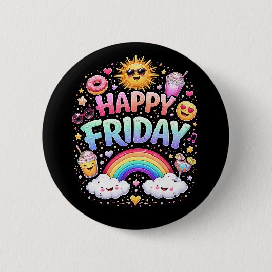 Happy Friday Button (Vorderseite)