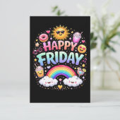 Happy Friday Dankeskarte (Stehend Vorderseite)