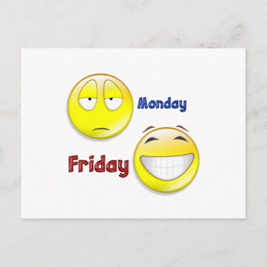 Happy Friday Face Postkarte (Vorderseite)