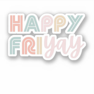 Happy Friday Niedlich Teacher Freitag Liebhaber Ge Aufkleber
