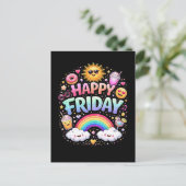 Happy Friday Postkarte (Stehend Vorderseite)
