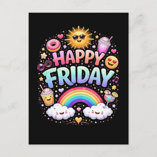 Happy Friday Postkarte (Vorderseite)