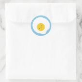 Happy Fried Egg Runder Aufkleber (Tasche)