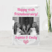 Happy Friendaversary True Friendly Foto Card Karte (Vorderseite)