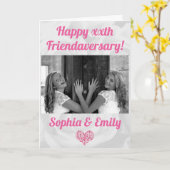 Happy Friendaversary True Friendly Foto Card Karte (Gelbe Blume)