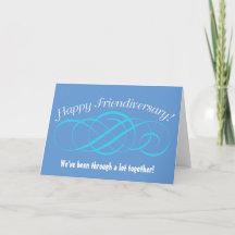 Happy Friendiversary Swirt Design Card