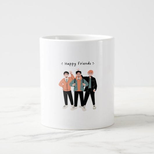 Happy Friends Coffee Tasse - Feiern Freundschaft (Vorderseite)