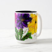 Happy Friends Zweifarbige Tasse (VorderseiteRechts)