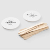 Happy friendsgiving add name with love date simple fächer (Non-assembled)